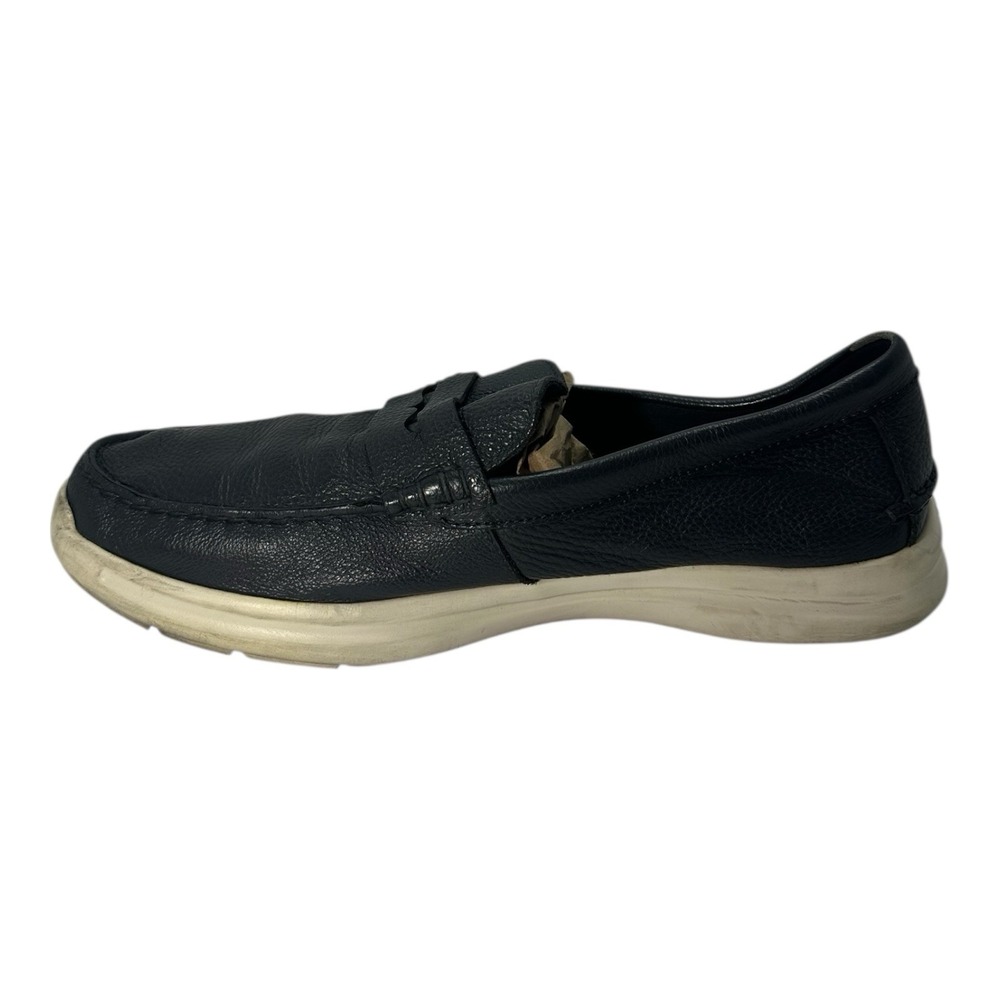 Coach Men Navy Blue Pebbled Leather Nantucket Penny Loafer Size‎ 11.5D - Picture 8 of 10